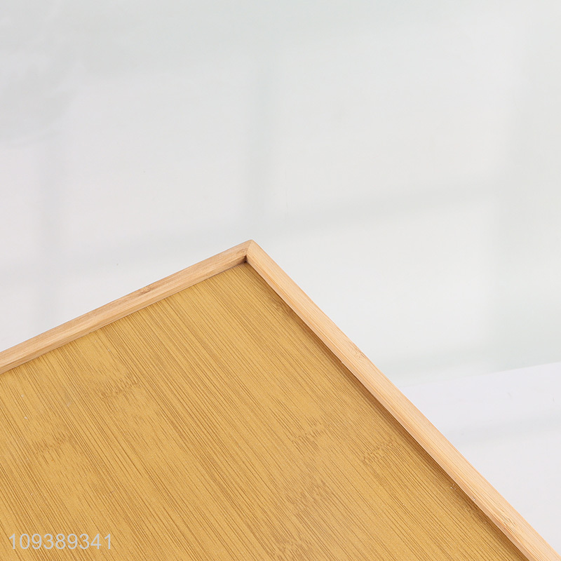 Wholesale bamboo storage tray with handle