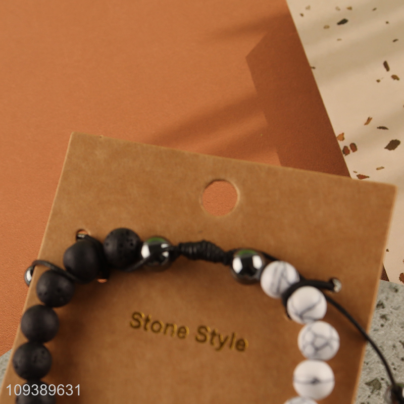 Top quality men women fashion jewelry stone bracelet