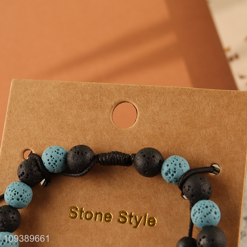 Good quality fashion jewelry stone bracelet for men women