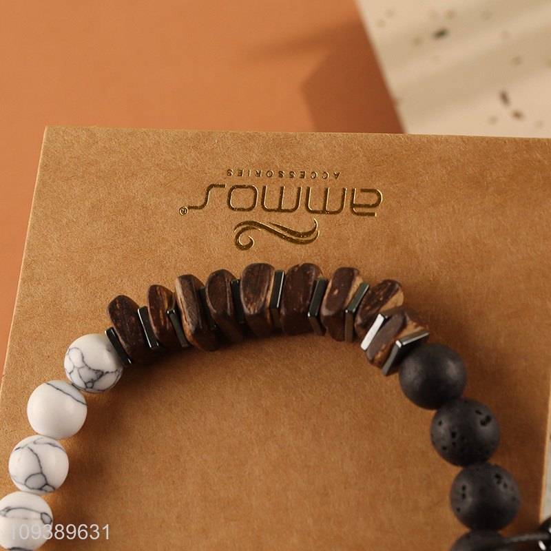 Top quality men women fashion jewelry stone bracelet