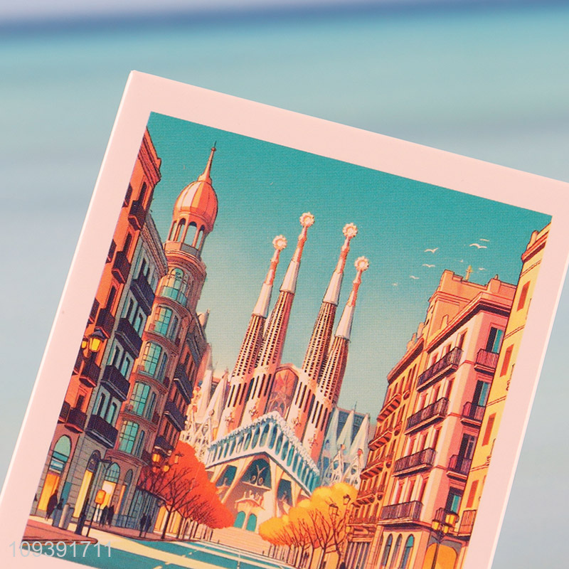 Top sale rectangle tourist scenery fridge magnets