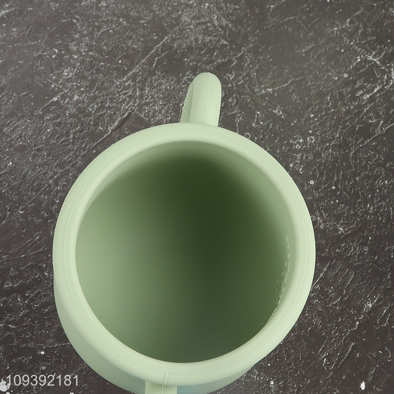 China wholesale double-handle baby silicone training water cup