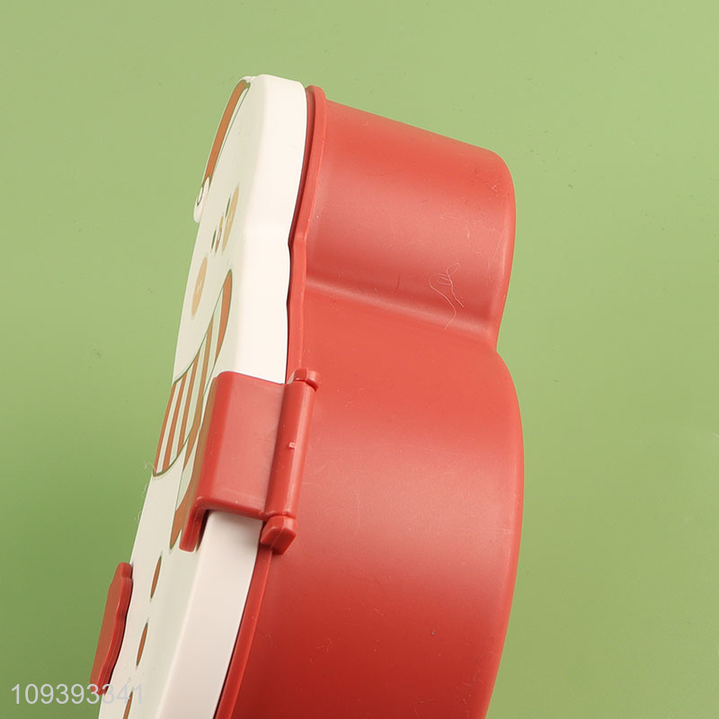 Factory price snowman shape food container plastic lunch box