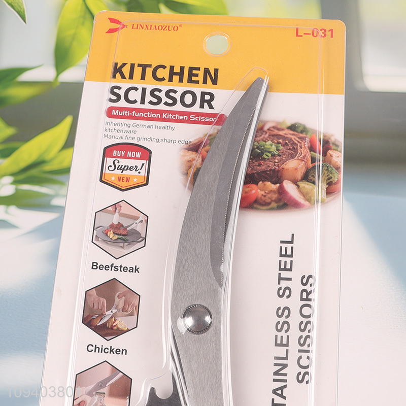 Wholesale stainless steel kitchen scissors grilled meat shears