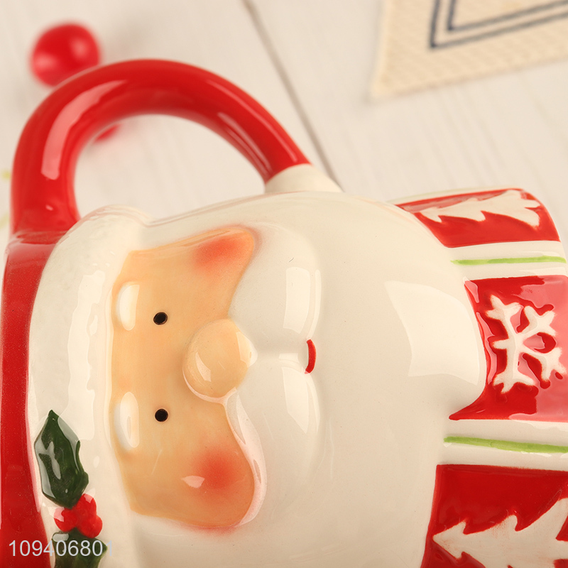 Low price Christmas ceramic water cup coffee cup