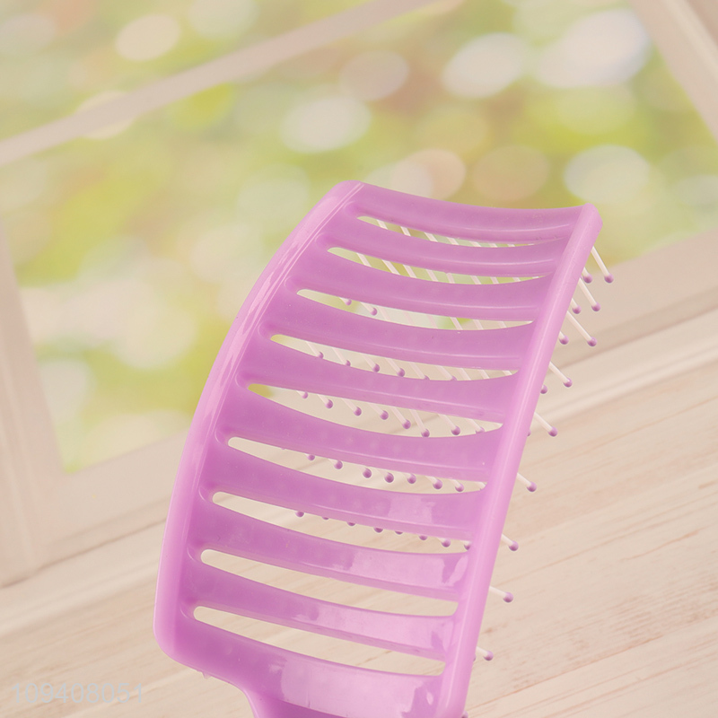 China wholesale hollow wide teeth hair comb hair brush