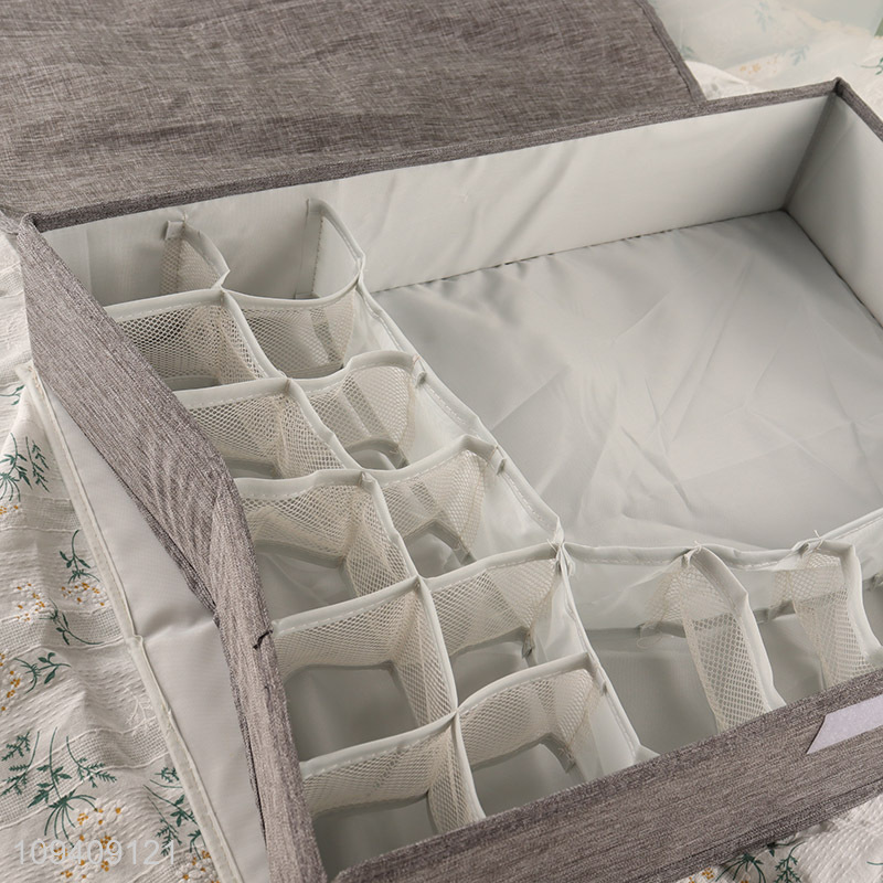 China wholesale compartment cation storage box with lid