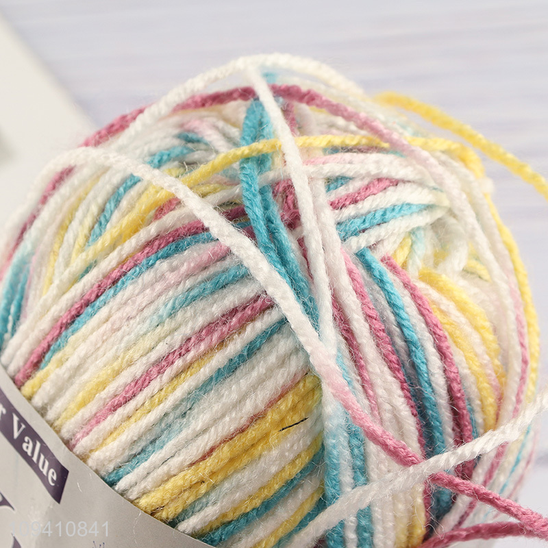 Hot sale multicolor 4 ply acrylic yarn for diy crafts
