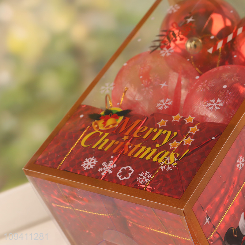 Factory direct sale red christmas hanging ornaments ball