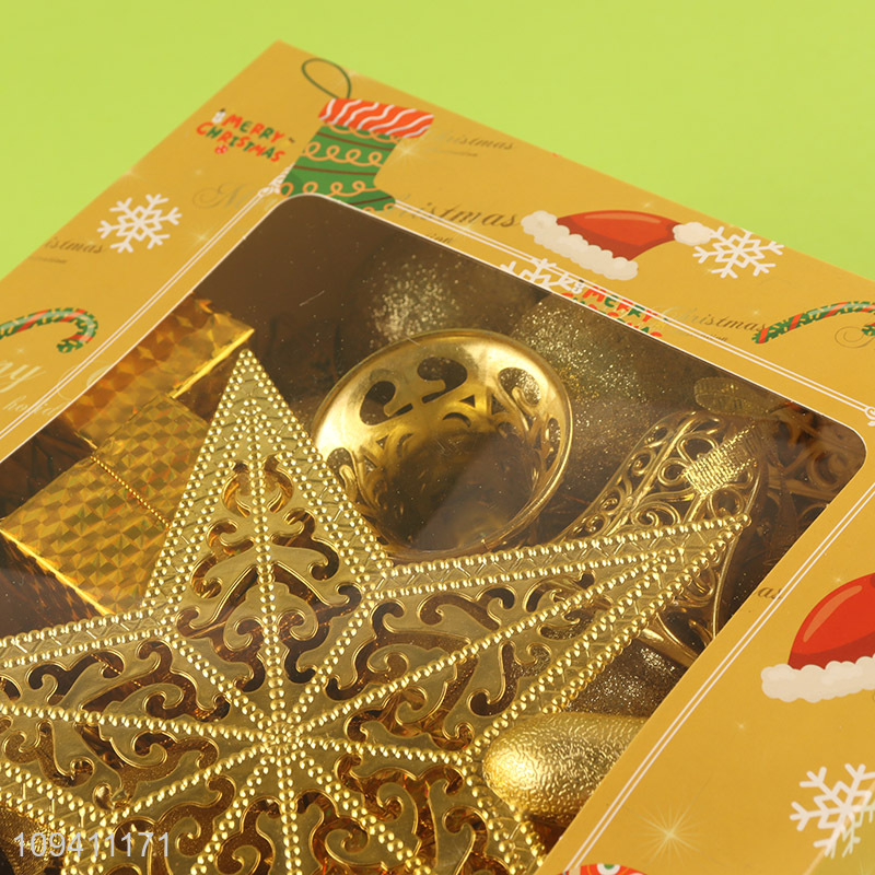 Top selling golden christmas hanging ornaments decoration