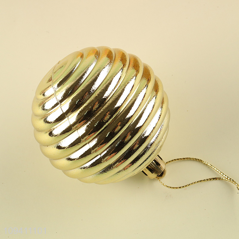 Low price golden Christmas ball christmas hanging ornaments