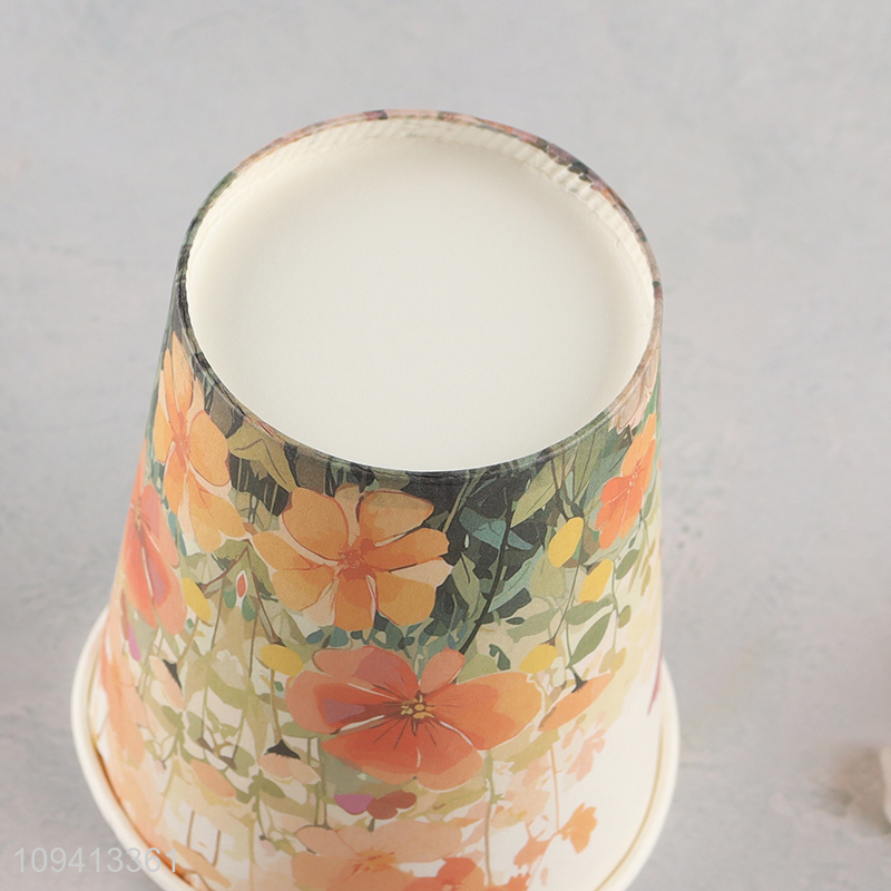 China wholesale flower printed disposable paper cup