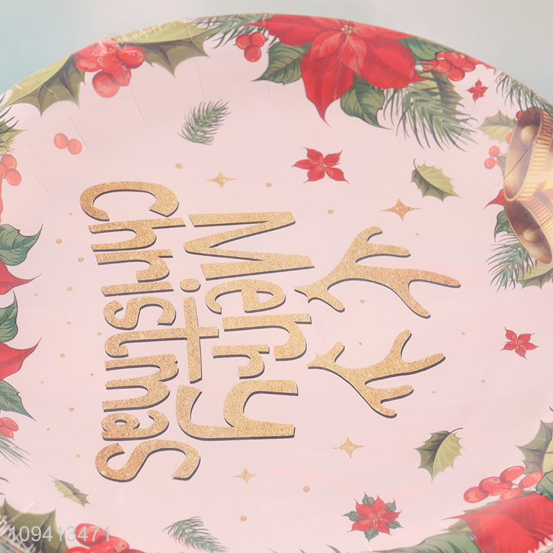 Top selling Christmas tableware disposable paper plate