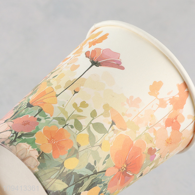 China wholesale flower printed disposable paper cup