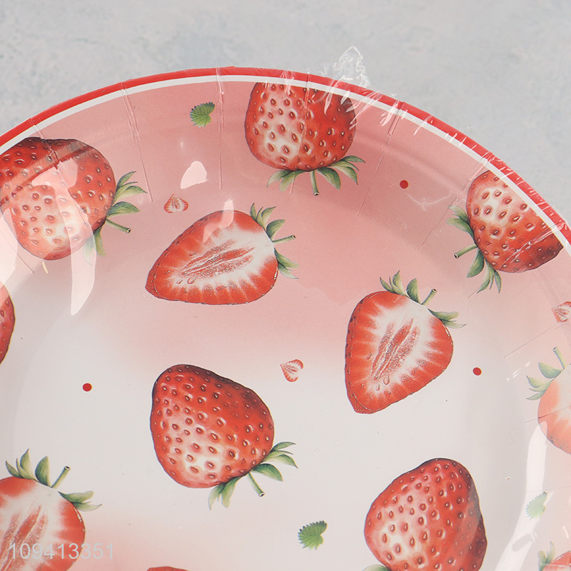 Top products trawberry printed paper plate for sale