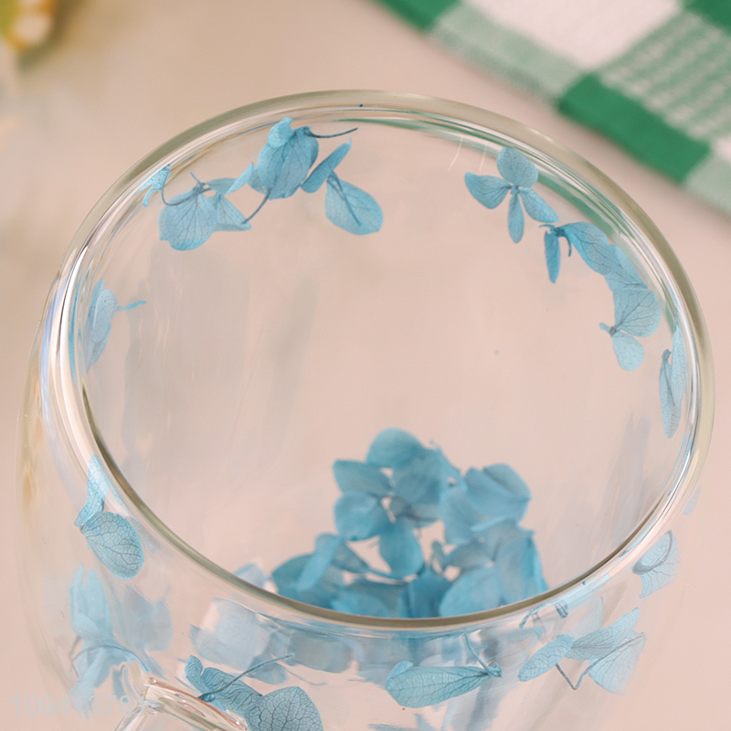 Top selling clear glass cup water cup with handle