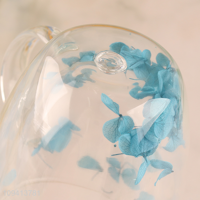 Top selling clear glass cup water cup with handle