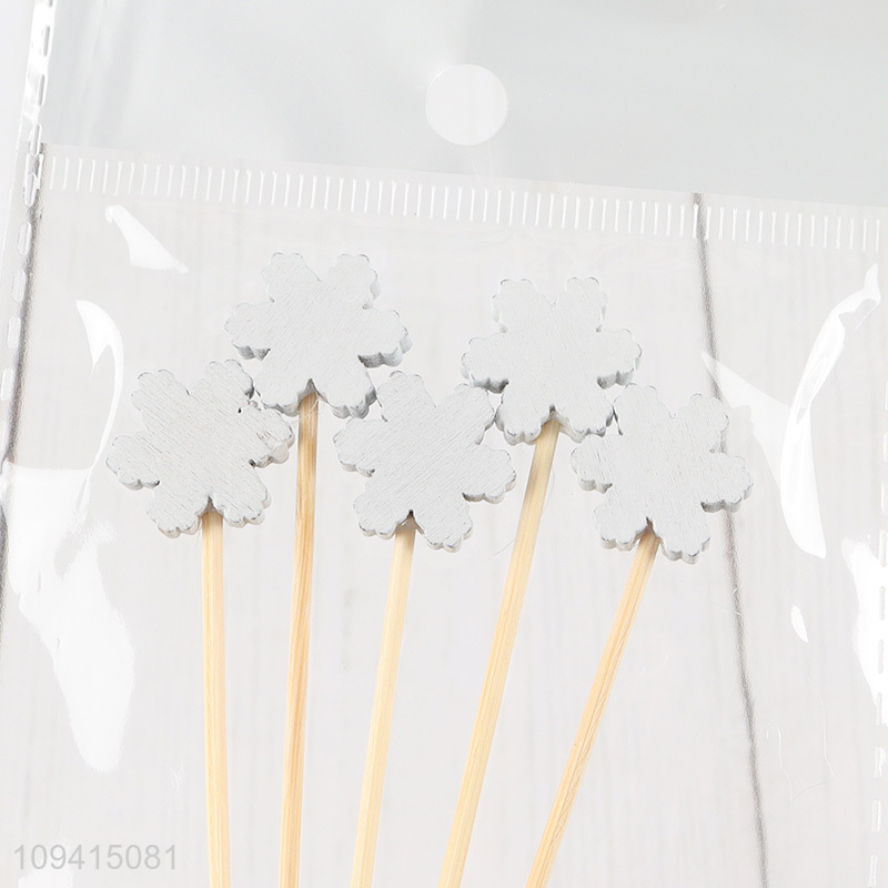 Best sale snowflakes cake topper fruit picks