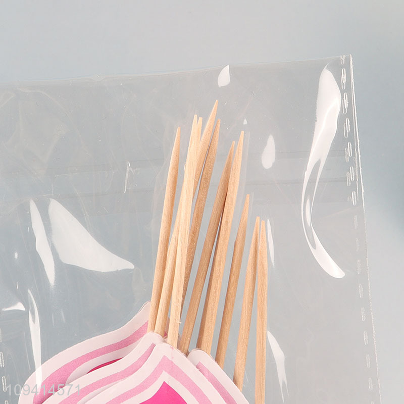 Top quality heart shape cupcake picks cupcake topper