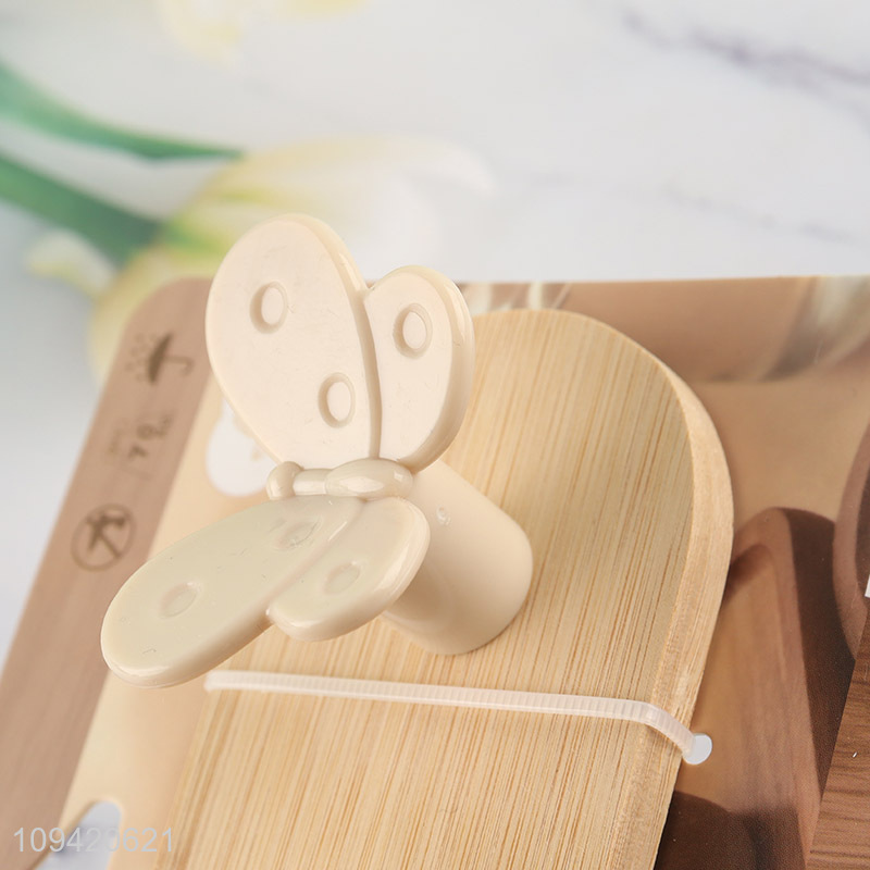 Cute Butterfly Design Bamboo Sticky Hook