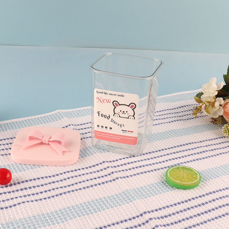 China factory square sealed storage jar for kitchen