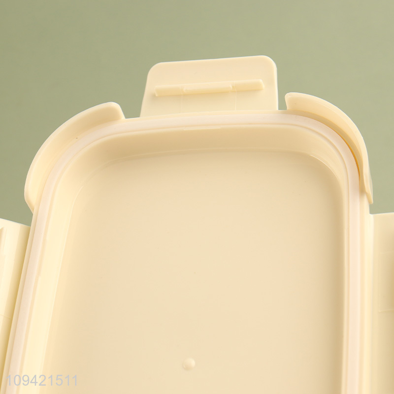 Factory supply rectangular storage jar with white lid