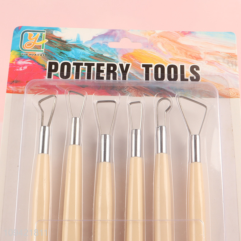 China products 6pcs plastic clay tool set for sculpting