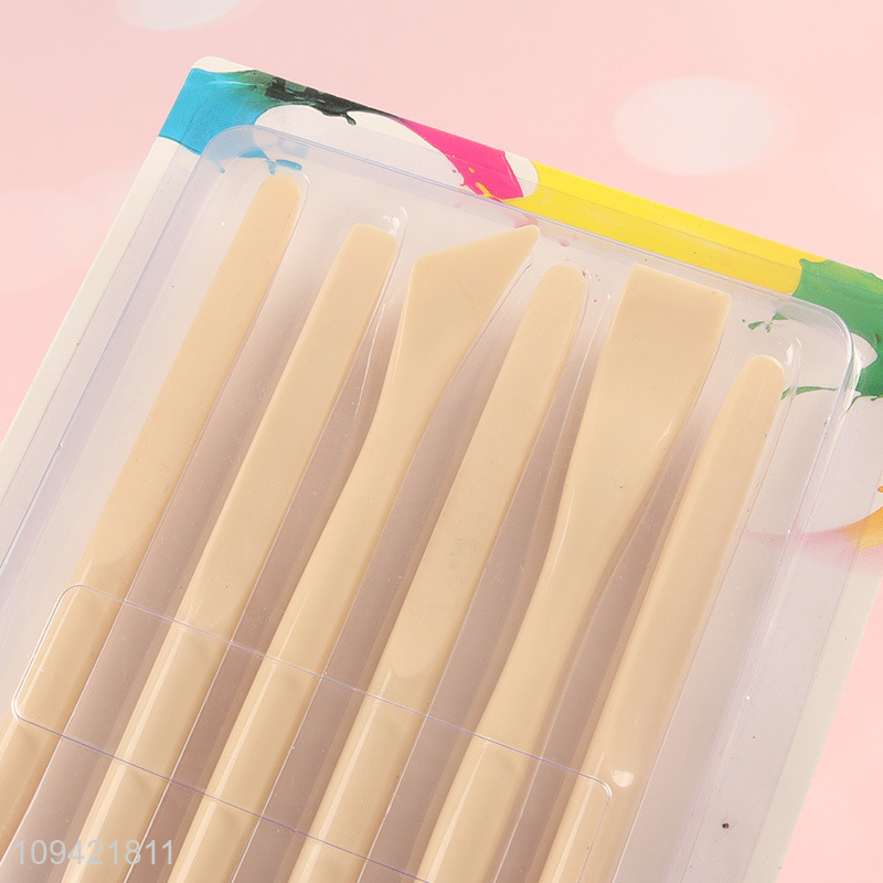 China products 6pcs plastic clay tool set for sculpting