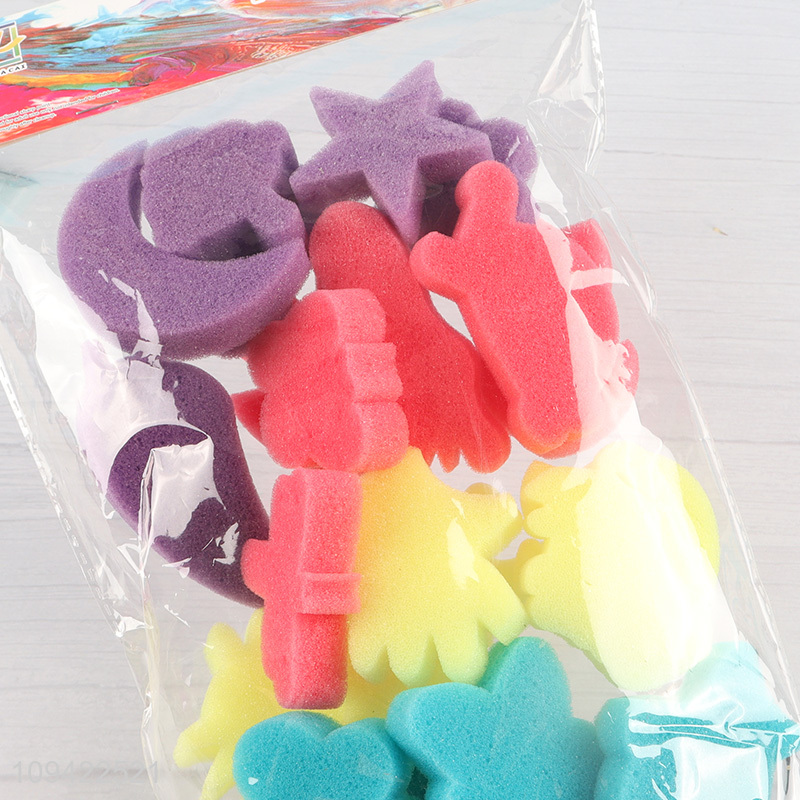 Hot sale multi-shape colorful sponge stamp set
