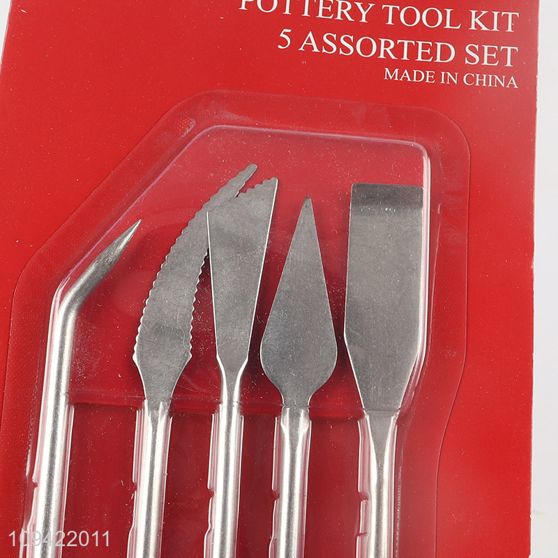 Good sale 5pcs pottery tool kit clay tool set