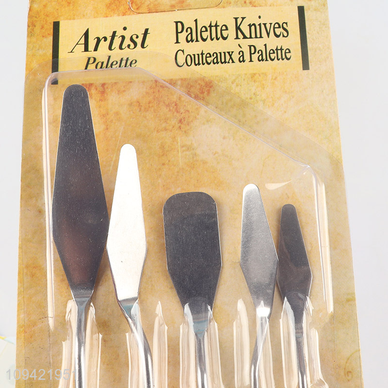 Top selling 5pcs painting knife palette knife set
