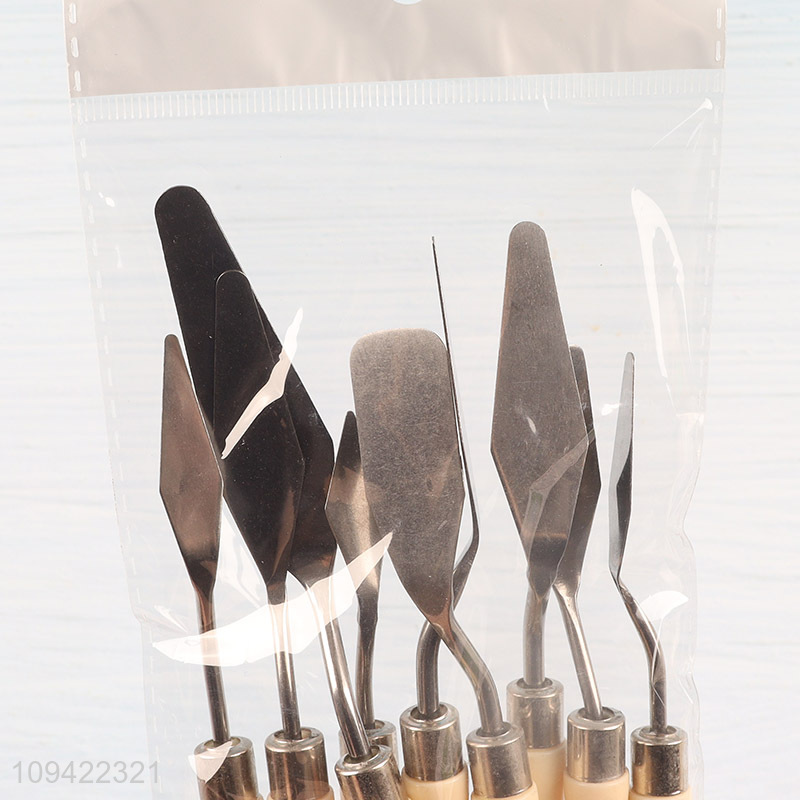 Top selling 9pcs palette knife set for oil painting