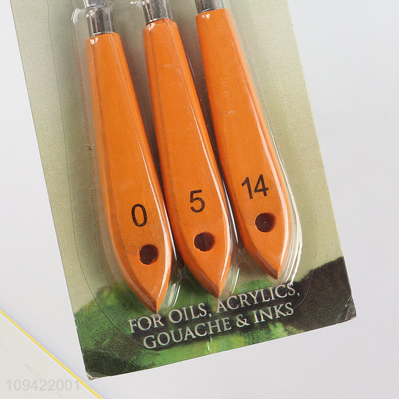 Good price 3pcs palette knife set for art supplies