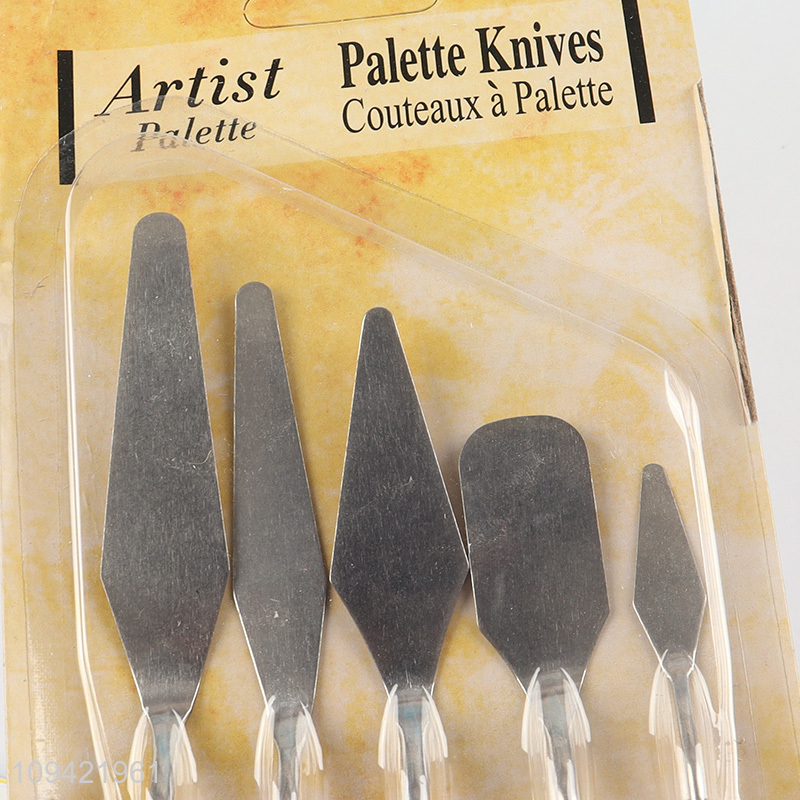 Top quality 5pcs palette knife set for oil painting