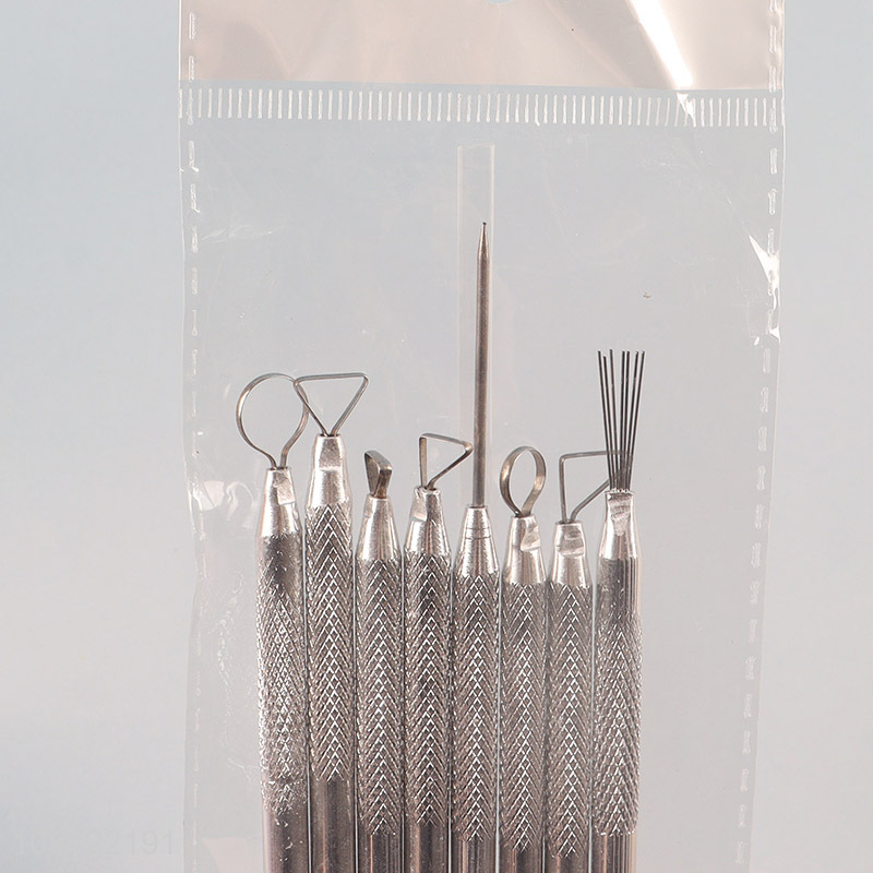 Hot selling 8pcs aluminum stick set for clay modeling
