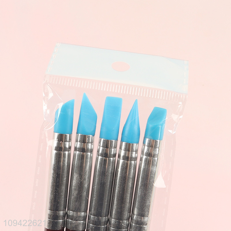 Low price 5pcs pottery tool silicone pen set