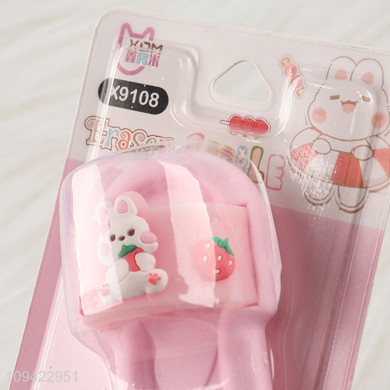 New arrival big rabbit slipper design cute eraser