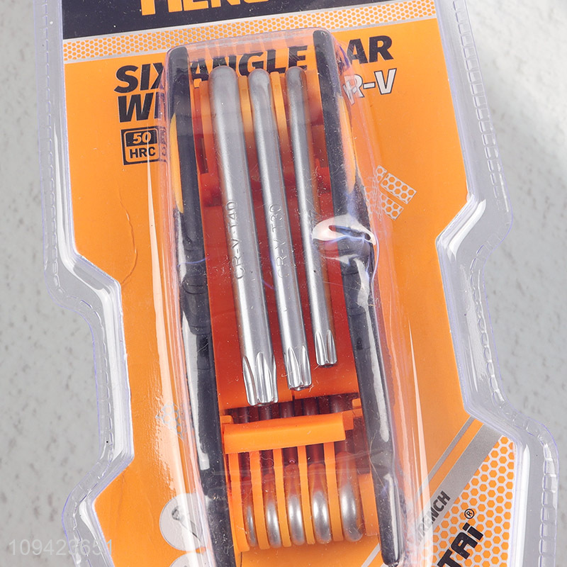 Wholesale Folding Hex Key Set Folding Torx Wrench Set
