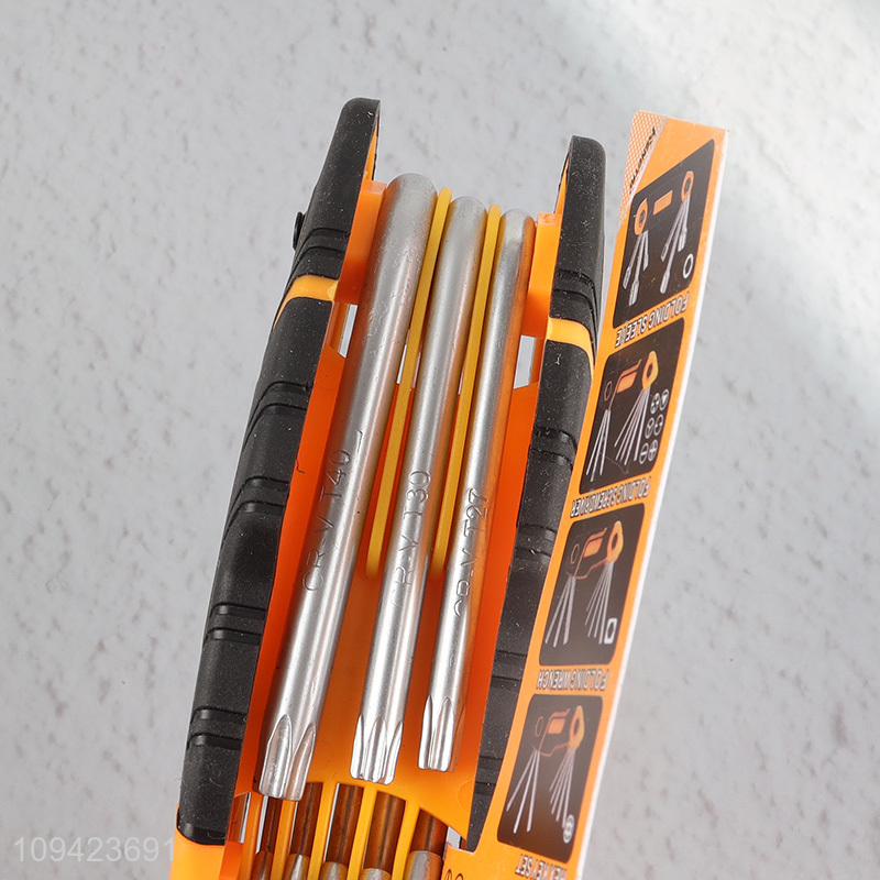 Wholesale Folding Hex Key Set Folding Torx Wrench Set
