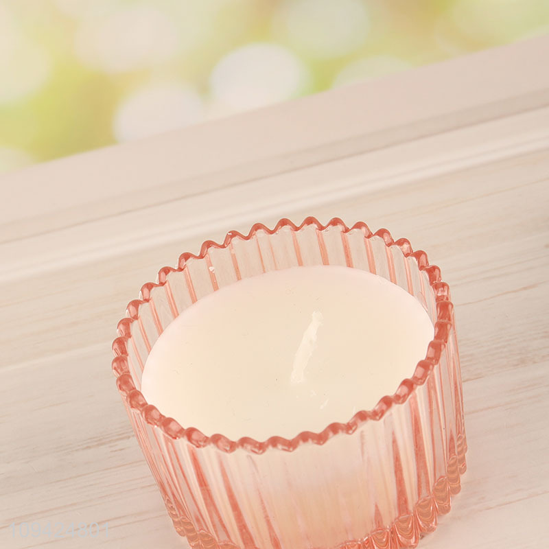 China factory glass cup candle scented candle with lid