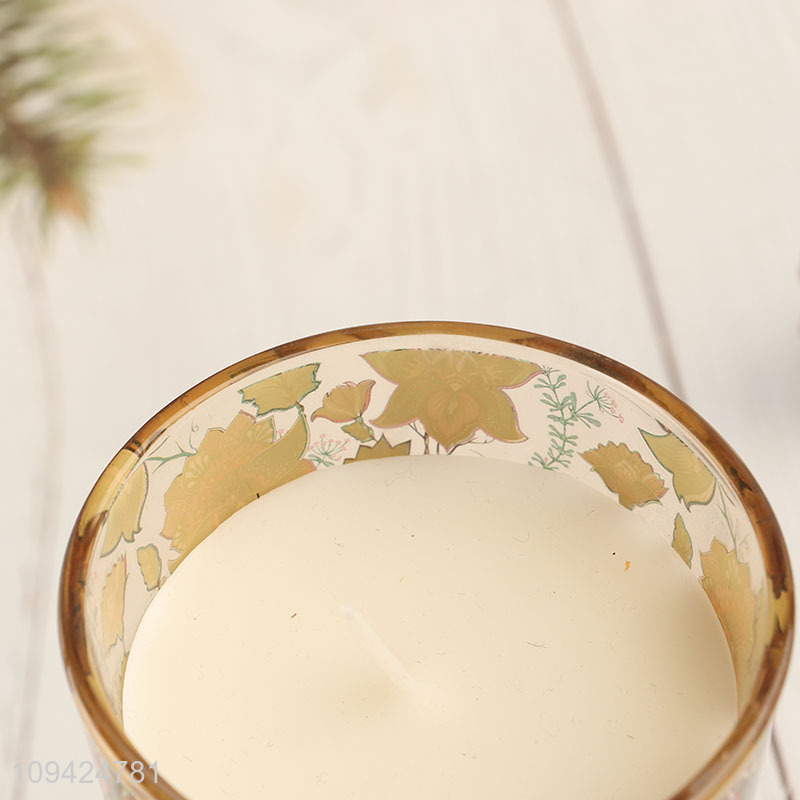 Low price decorative glass cup candle scented candle