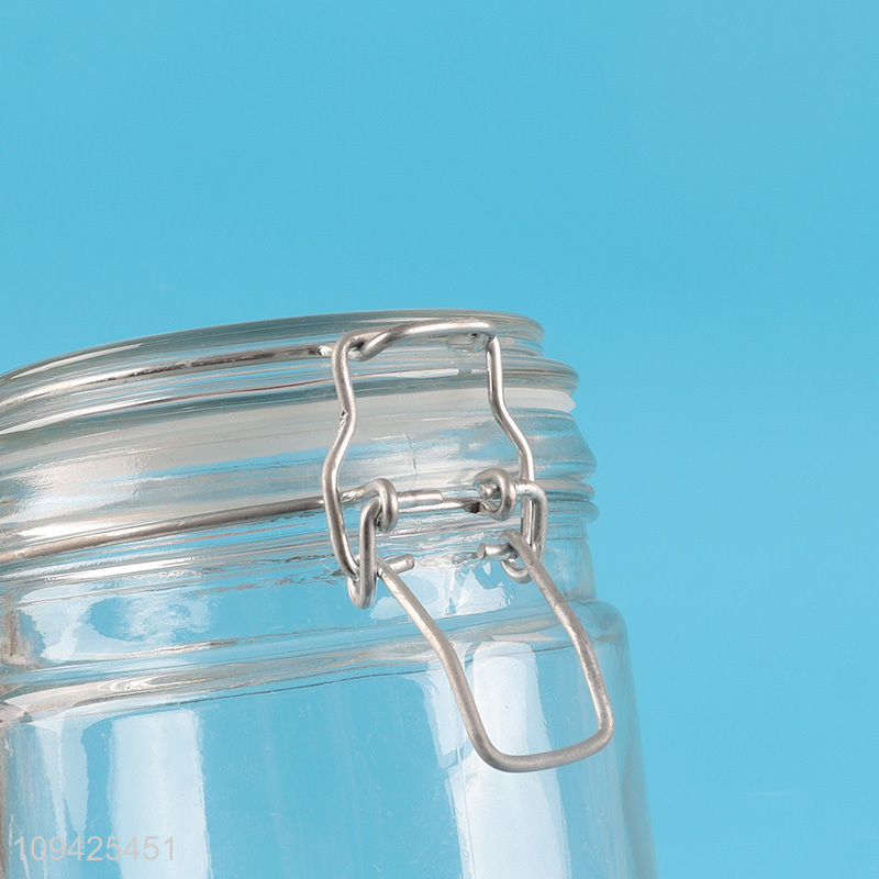 New arrival clear glass sealed storage jar