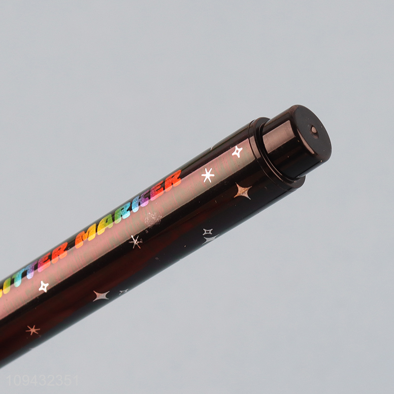 Hot selling stationery glitter marker pen for students