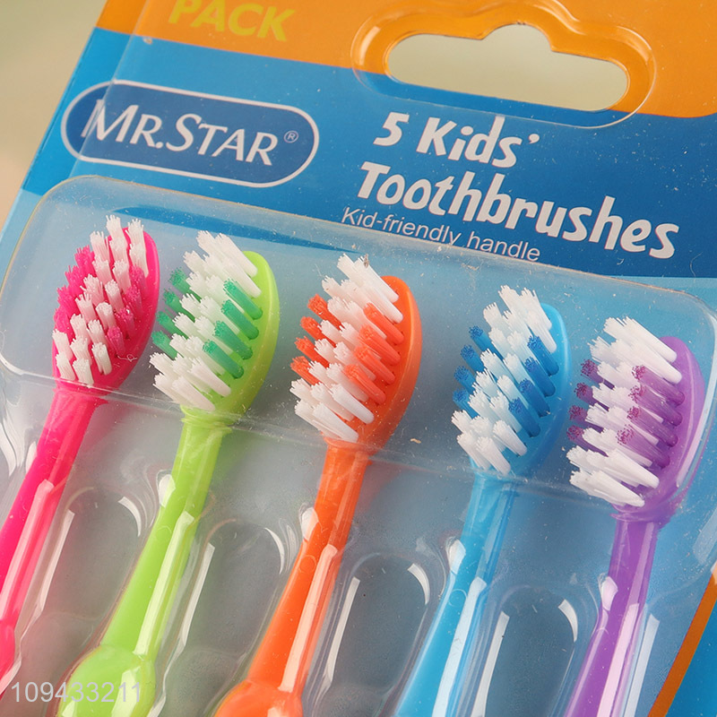 Easy Hold 5 Pack Manual Toothbrush For Kids