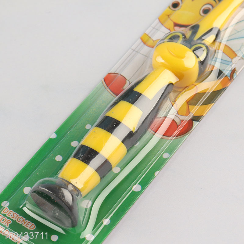 Cartoon Bee Design Kids Non-Slip Grip Toothbrush