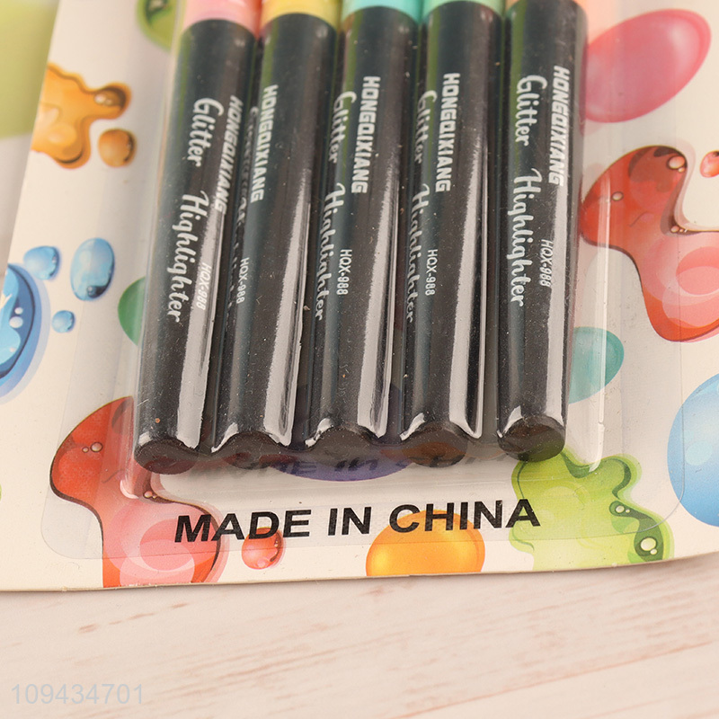 China supplier 24colors non-toxic glitter pen set
