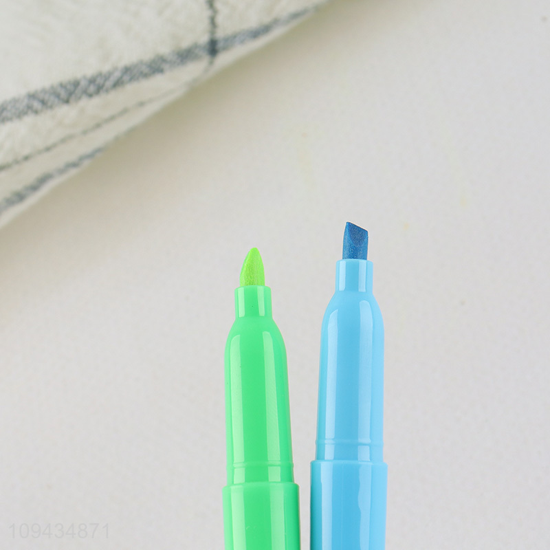 Factory supply 6pcs highlighter pen set for school office