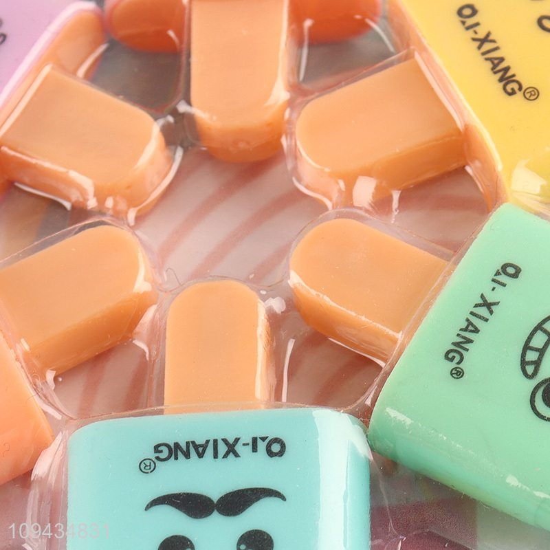 Good quality popsicle shape cartoon highlighter pen set