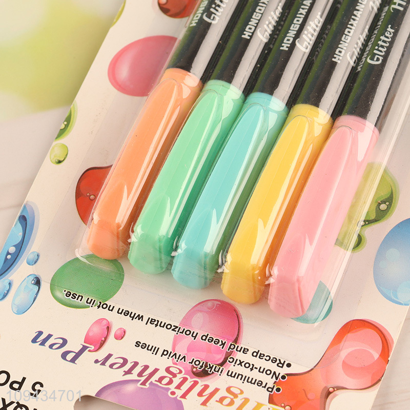 China supplier 24colors non-toxic glitter pen set