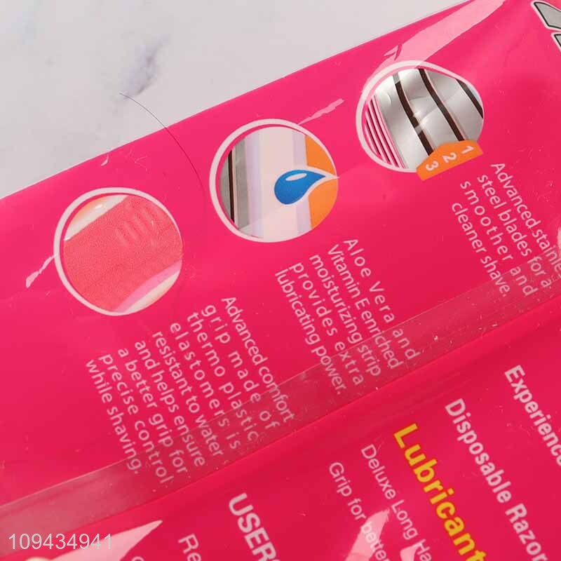 Wholesale Value Pack Curved Handle Razor For Women